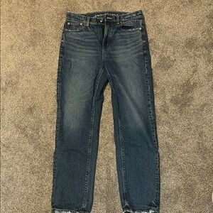American Eagle Outfitters Blue Straight Jeans with Vintage Wash